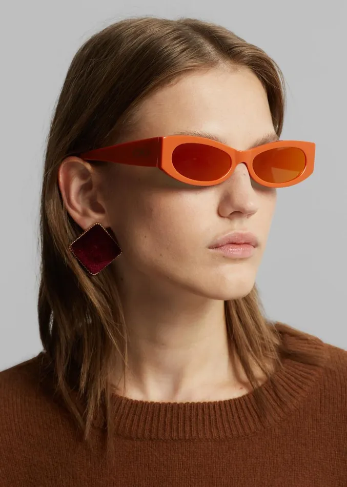 The Frankie Shop Karen Wazen Ciara Sunglasses 8211 Carrot Women Accessories