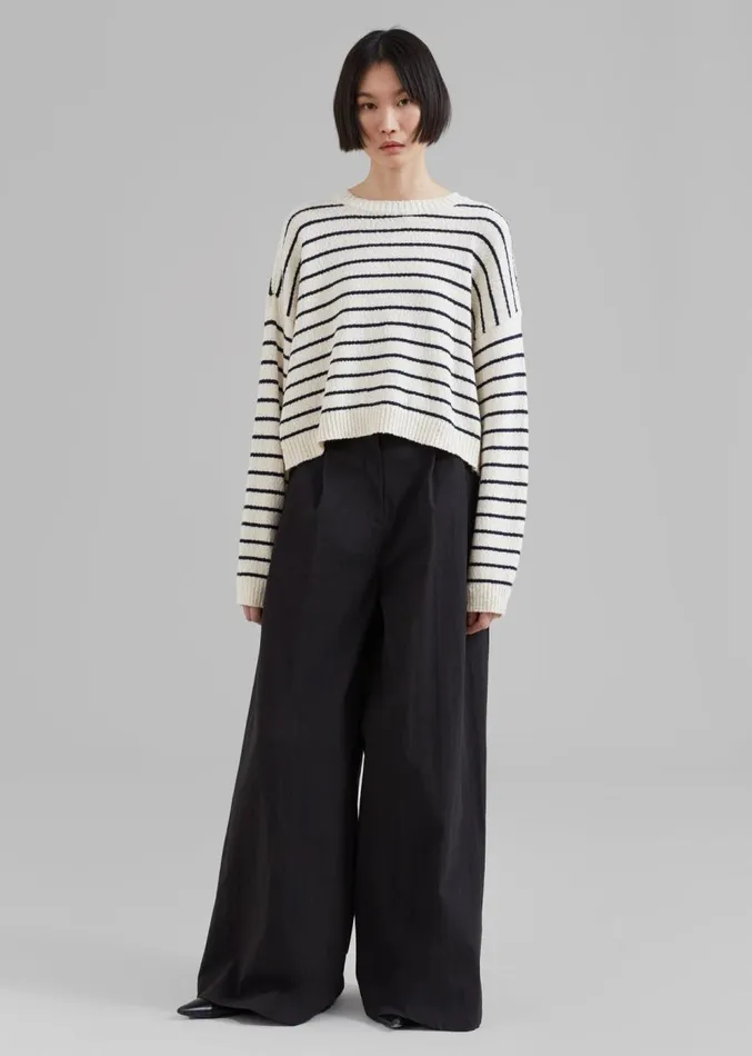 The Frankie Shop Kiel Wide Pants 8211 Black Women Clothing