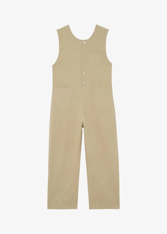The Frankie Shop Liv Denim Jumpsuit 8211 Beige Women Jumpsuits