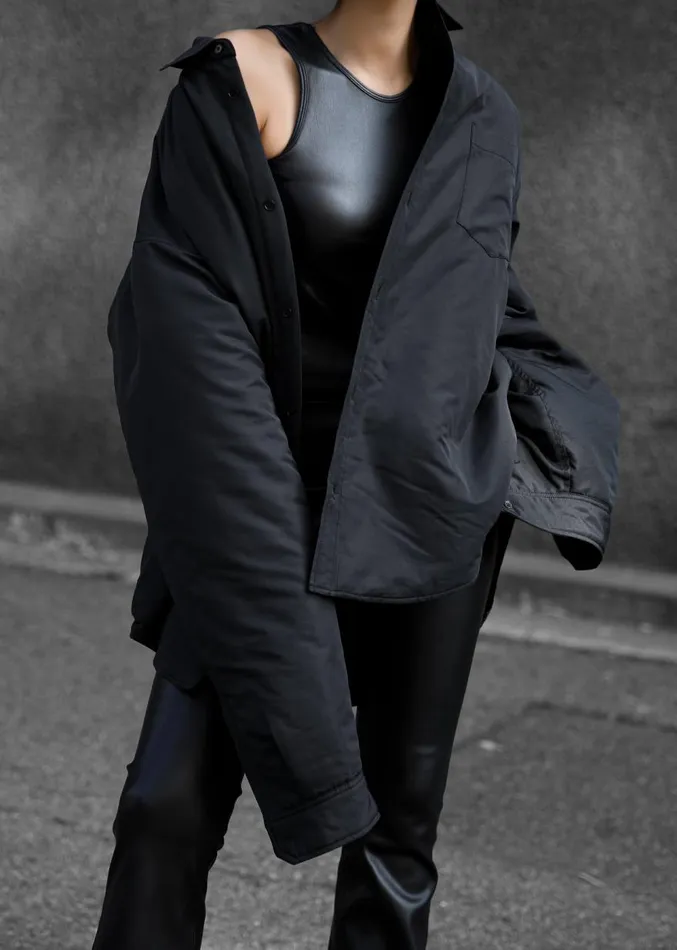 The Frankie Shop Maine Padded Shirt Jacket 8211 Black MenWomen Outerwear