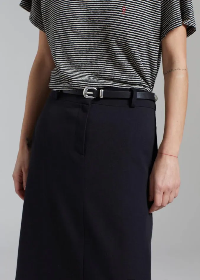 The Frankie Shop Malvo Long Pencil Skirt 8211 Black Women Clothing