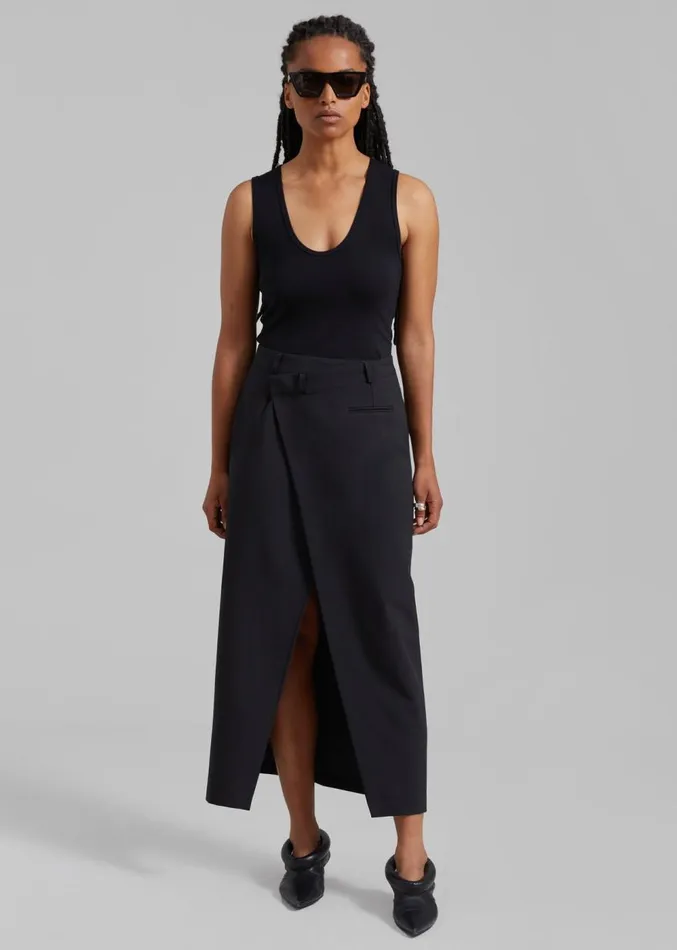 The Frankie Shop Matteau Deep U Tank 8211 Black Women Clothing
