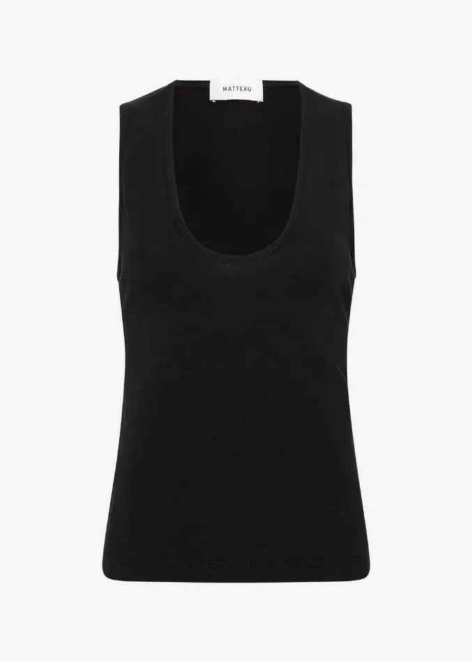 The Frankie Shop Matteau Deep U Tank 8211 Black Women Clothing