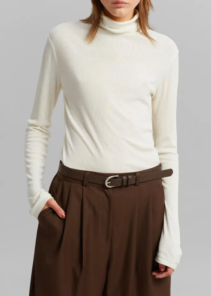 The Frankie Shop Mavo Pleated Pants 8211 Brown Women Clothing