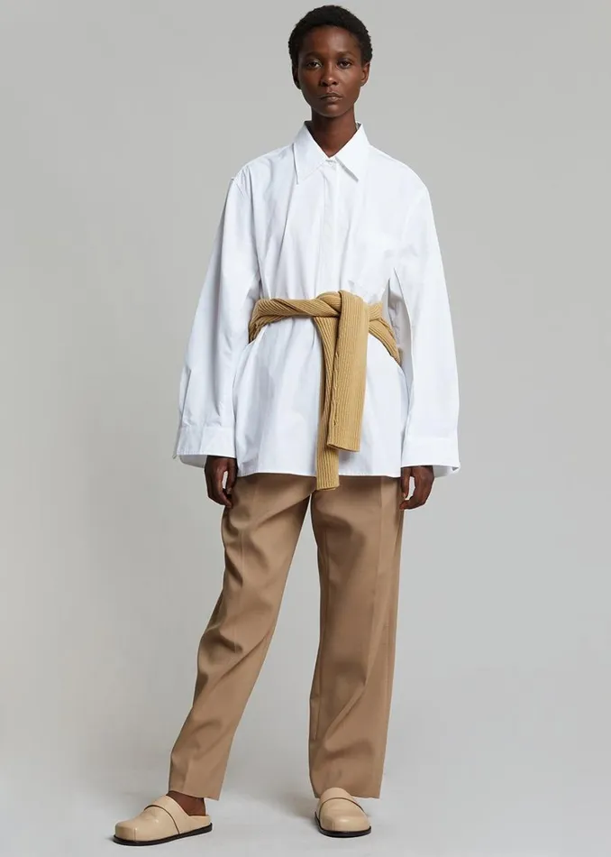 The Frankie Shop Mayim Oversized Shirt 8211 White Women Tops