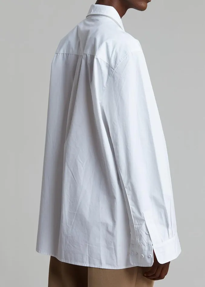 The Frankie Shop Mayim Oversized Shirt 8211 White Women Tops