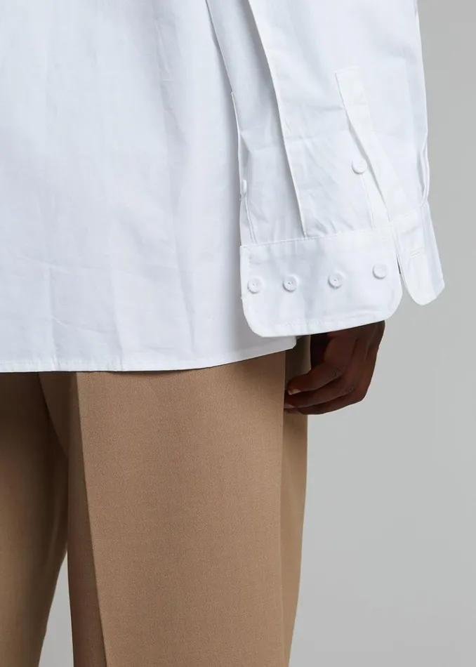 The Frankie Shop Mayim Oversized Shirt 8211 White Women Tops