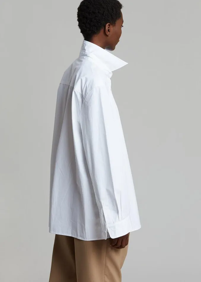 The Frankie Shop Mayim Oversized Shirt 8211 White Women Tops