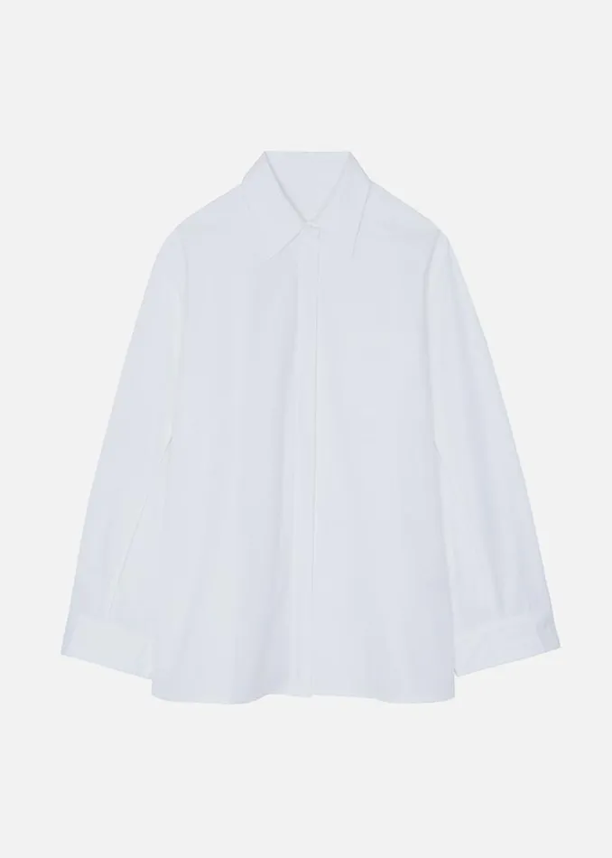 The Frankie Shop Mayim Oversized Shirt 8211 White Women Tops
