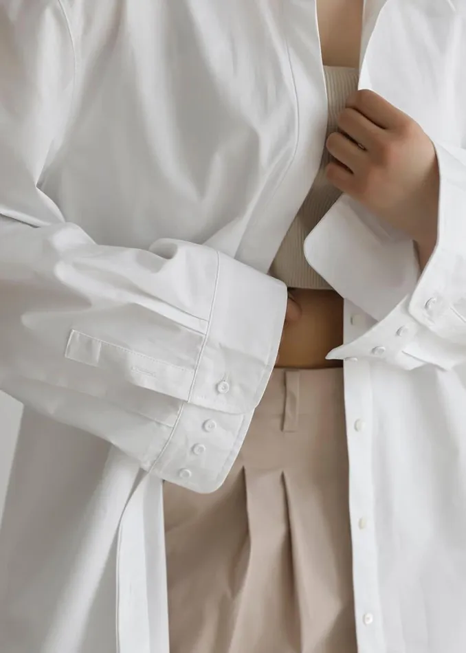 The Frankie Shop Mayim Oversized Shirt 8211 White Women Tops