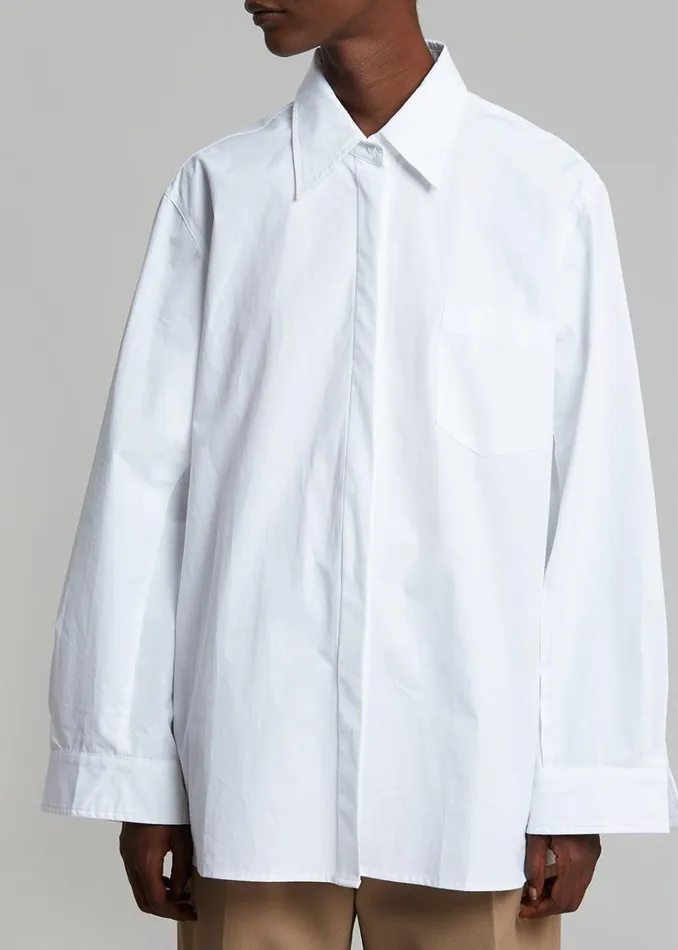 The Frankie Shop Mayim Oversized Shirt 8211 White Women Tops