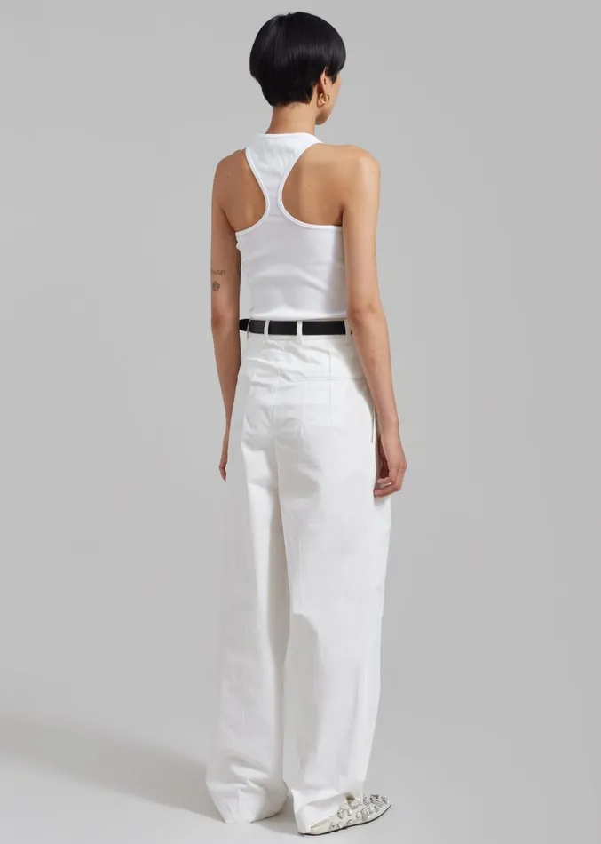 The Frankie Shop Rhe Shaped Rib Top 8211 White Women Clothing