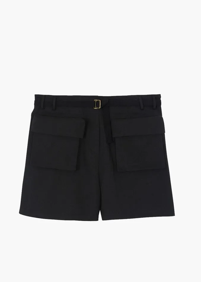 The Frankie Shop Raye Cargo Shorts 8211 Black Women Clothing