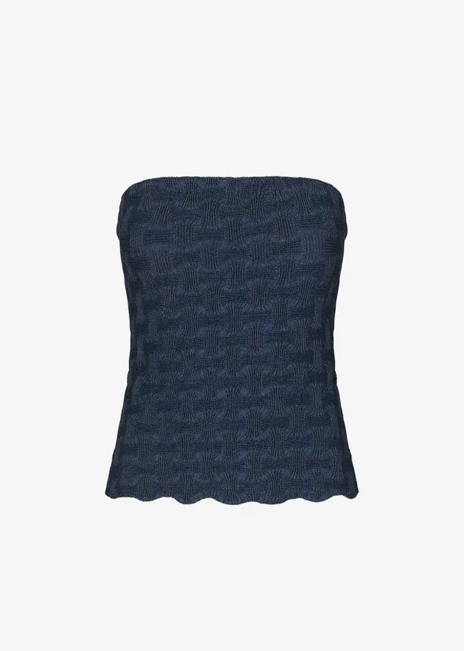 The Frankie Shop Samse Samse Anja Tube Top 8211 Mid Blue Women Clothing