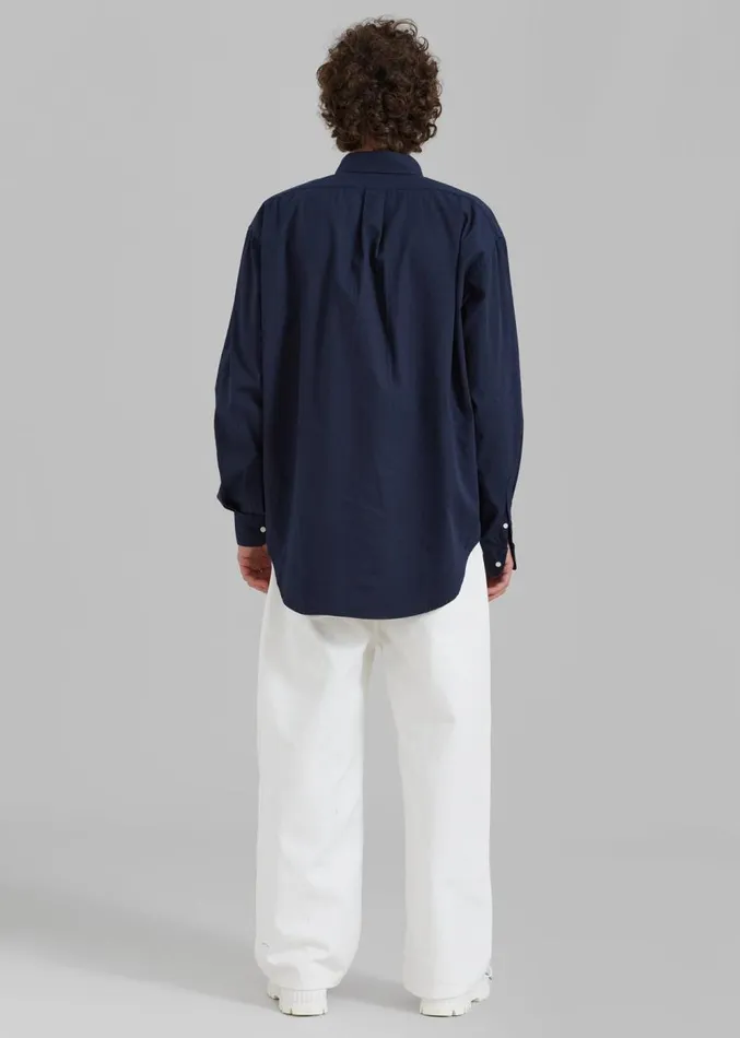 The Frankie Shop Sinclair Shirt 8211 Navy Men Tops
