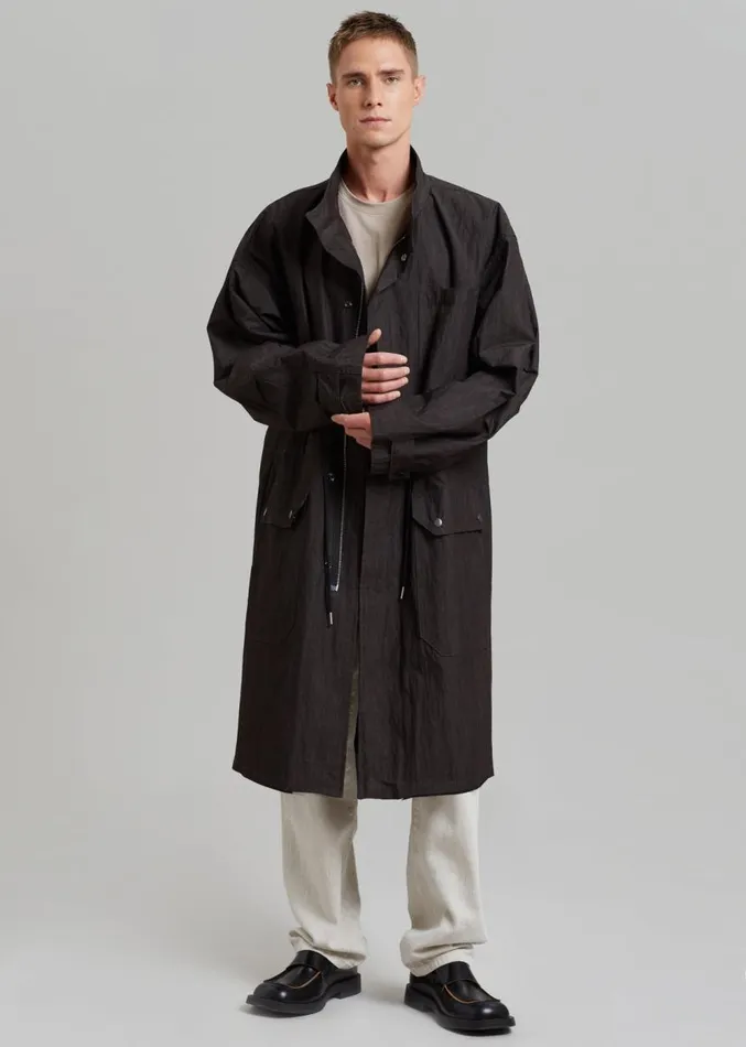 The Frankie Shop Stephen Anorak 8211 Charcoal Men Outerwear