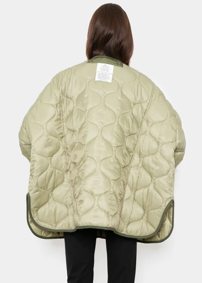 The Frankie Shop Teddy Quilted Jacket 8211 Moss Green Women Outerwear