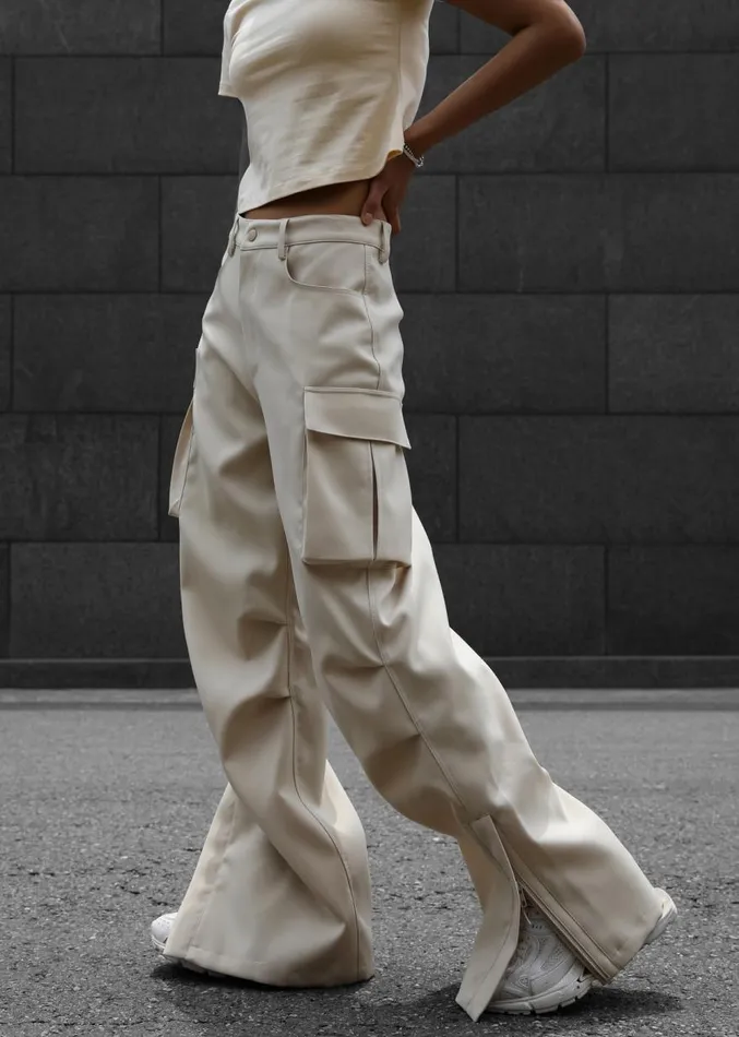The Frankie Shop Valo Cargo Pants 8211 Beige Women Clothing