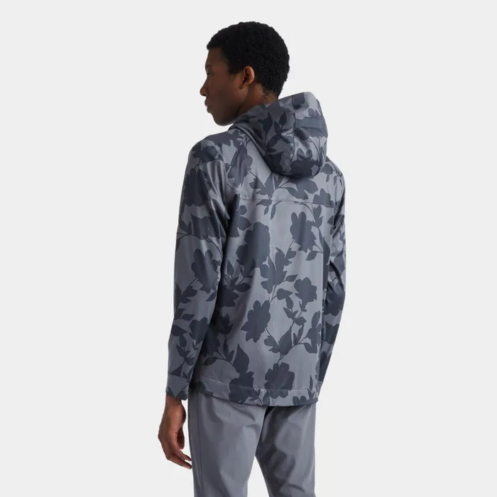 Tonal Floral Weather Resistant Repeller Jacket Charcoal Men GFORE Outerwear