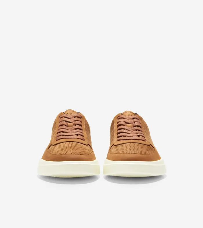 Trainers Men Cole Haan Grand Crosscourt Modern Tennis Sneaker British Tan Perforated Trainers Men Cole Haan Grand Crosscourt Modern Tennis Sneaker British Tan Perforated