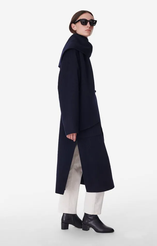 Vanessa Bruno Coats and Jackets Women Valeran Coat Bleu Marine