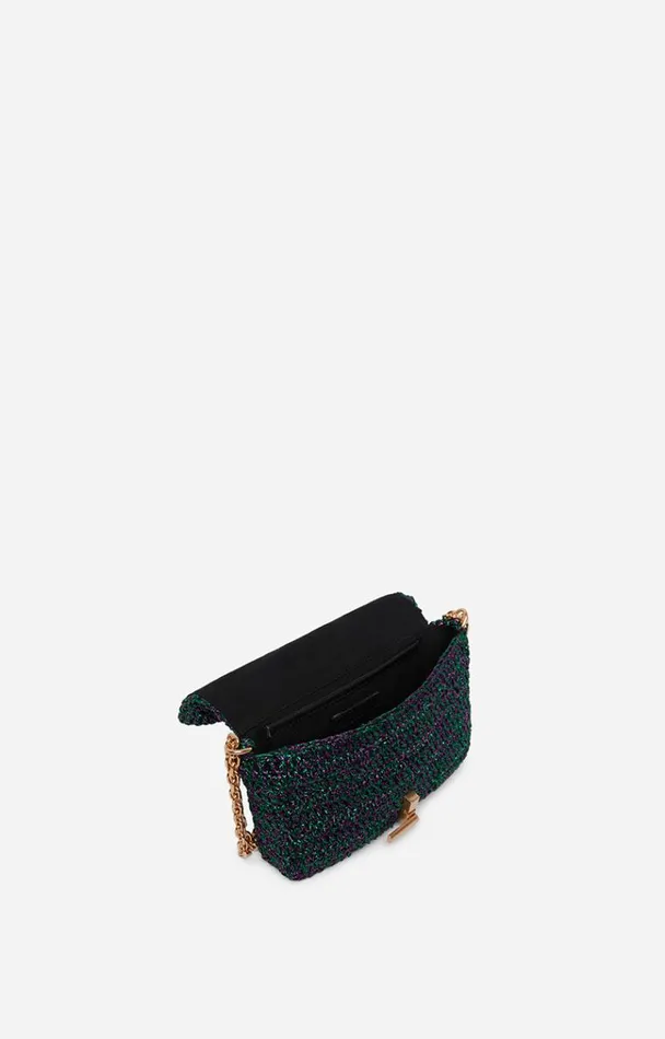 Vanessa Bruno Crossbody Bags Women Nano Moon Bag In Lurex Violet Vert Vanessa Bruno Crossbody Bags Women Nano Moon Bag In Lurex Violet Vert