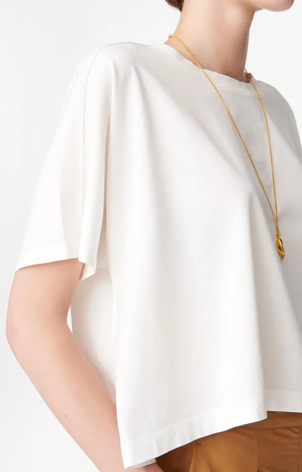 Vanessa Bruno Shirts and Tops Women Azza TShirt Ecru Vanessa Bruno Shirts and Tops Women Azza TShirt Ecru