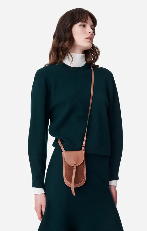 Vanessa Bruno Small Leather Goods Women Lou Phone Pouch Biscuit Vanessa Bruno Small Leather Goods Women Lou Phone Pouch Biscuit