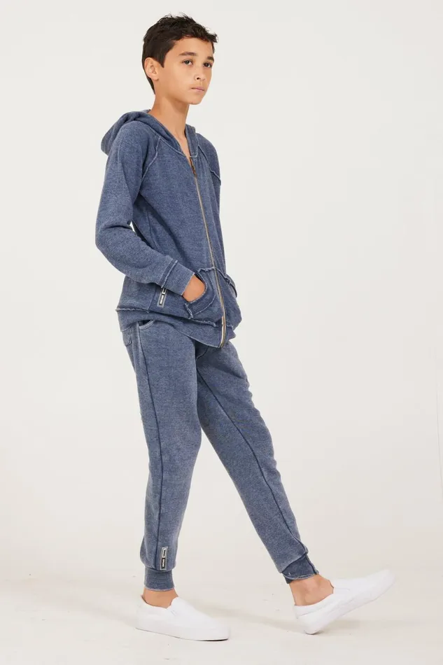 Vintage Havana Kids Bottoms Women Unisex Cuff Bottom Sweatpants Deep Navy