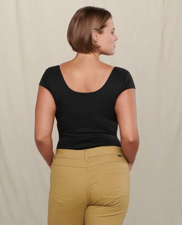 Women039s Gemma Short Sleeve Bodysuit Black ToadandCo Tops and TShirts