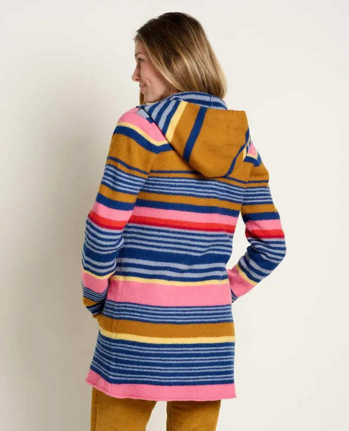 Women039s Merino Heartfelt Hoodie Taffy Stripe ToadandCo Sweaters