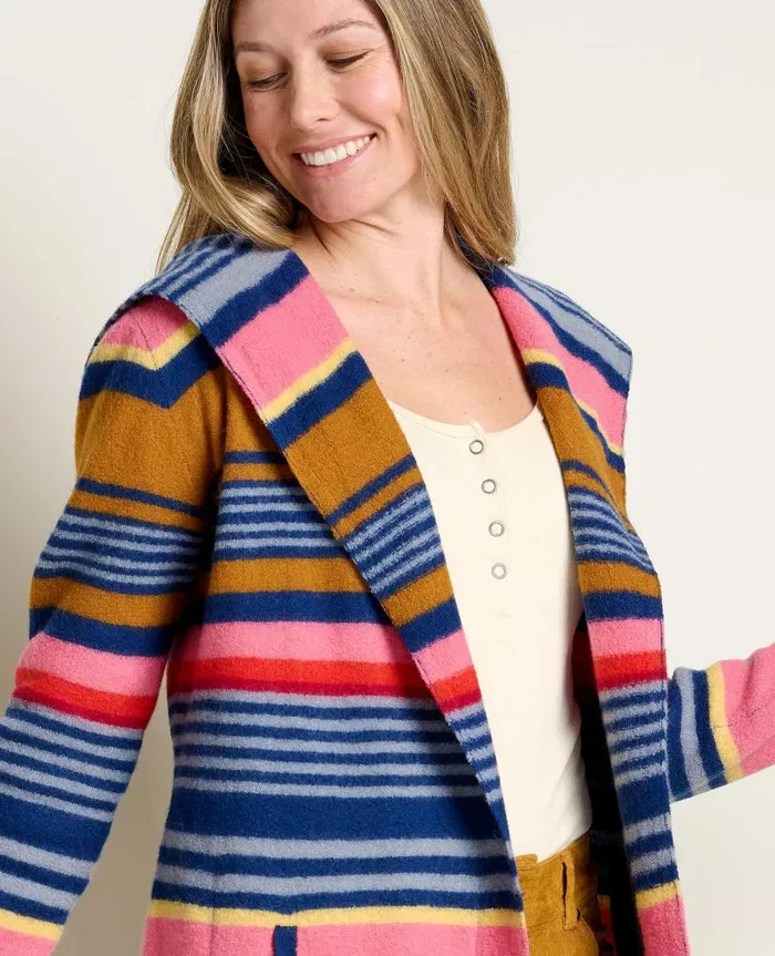 Women039s Merino Heartfelt Hoodie Taffy Stripe ToadandCo Sweaters