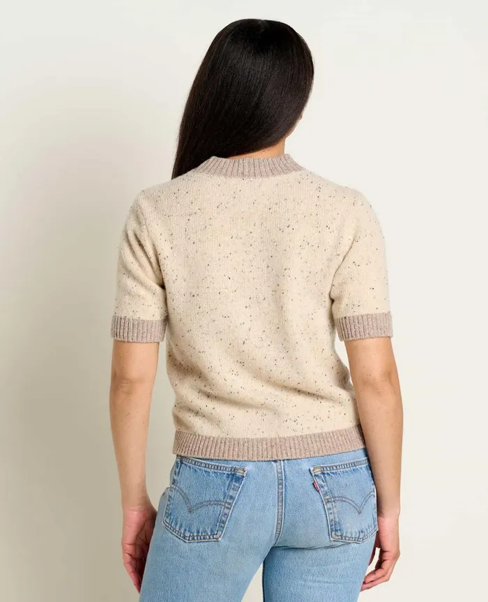 Women039s Wilde Short Sleeve Sweater Almond ToadandCo Sweaters