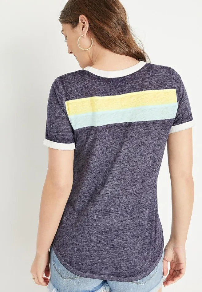 Women 247 Colorblock Back Ringer Tee Maurices Tops