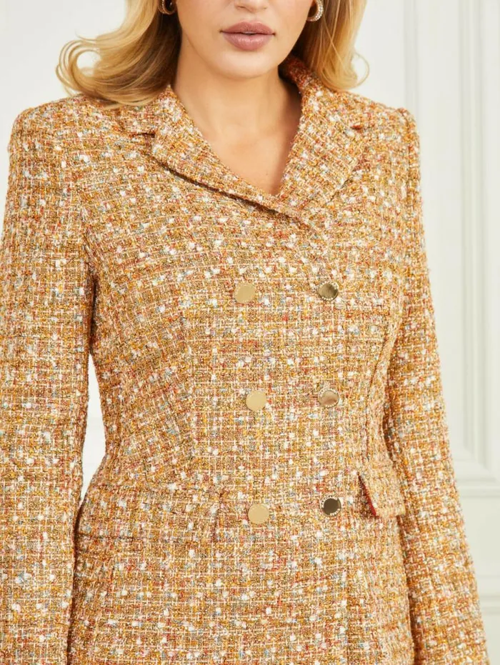 Women Angelica Tweed Blazer Tallulah Multicolor Tweed Marciano Jackets Women Angelica Tweed Blazer Tallulah Multicolor Tweed Marciano Jackets