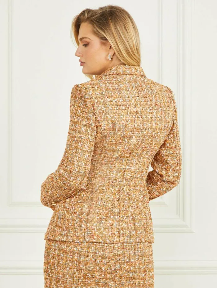 Women Angelica Tweed Blazer Tallulah Multicolor Tweed Marciano Jackets Women Angelica Tweed Blazer Tallulah Multicolor Tweed Marciano Jackets