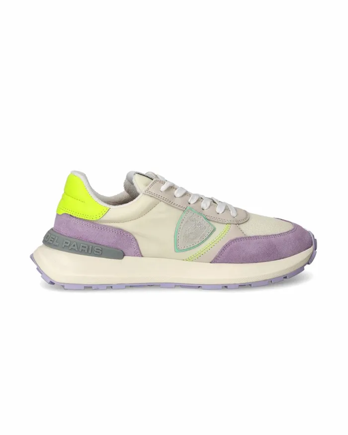 Women Antibes Sneakers WhiteYellow Shoes Philippe Model Paris Running