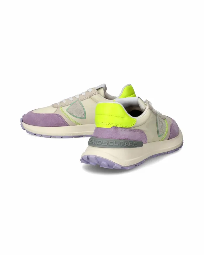 Women Antibes Sneakers WhiteYellow Shoes Philippe Model Paris Running