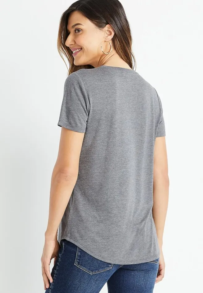Women Backyard Bonfires And Booze Graphic Tee Maurices Tops