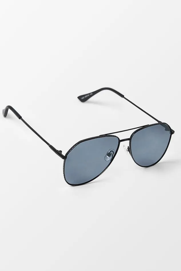 Women Bags Cupshe Jaz Aviator Metal Modern Sunglasses Blue