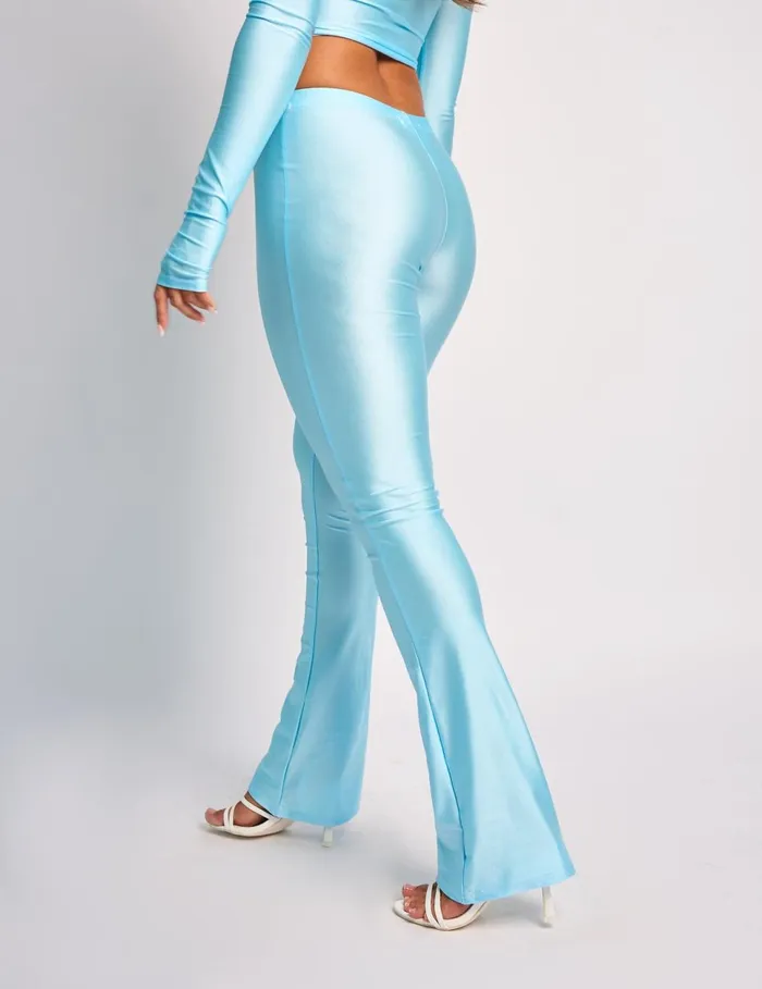 Women Bell Bottom Leggings Co Ord Blue Blue Public Desire Festival