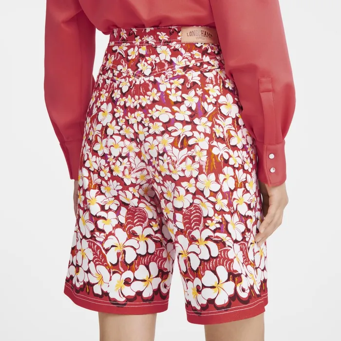 Women Bermuda Shorts Strawberry Longchamp Trousers and Shorts