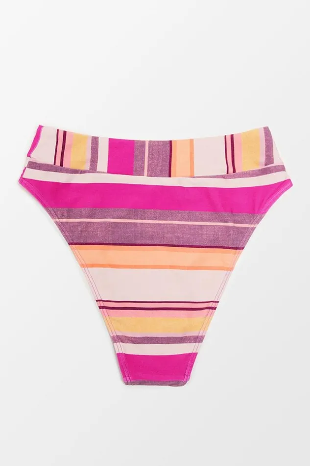 Women Bikini Bottoms Cupshe Nikita Striped Hipster Bikini Bottom Multicolor