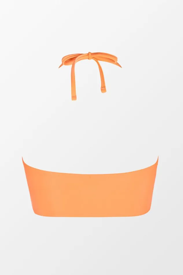 Women Bikini Tops Cupshe Summer Of Love V Neck Cut Out Top Orange