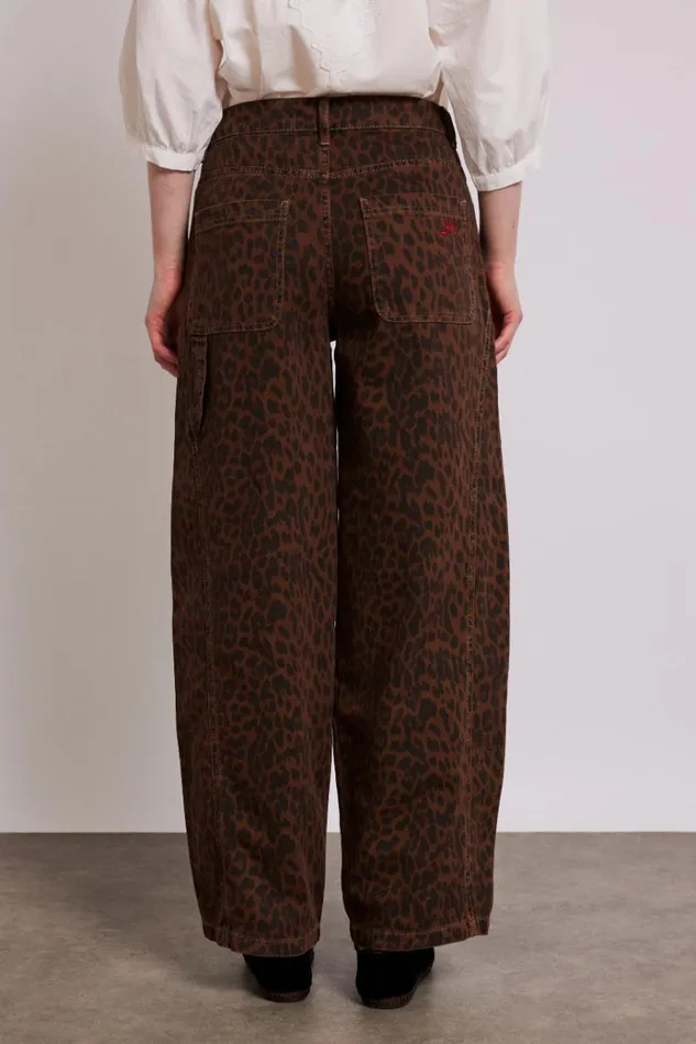 Women Bottoms Damson Madder Dion Jeans 8211 Dark Leopard Overdye