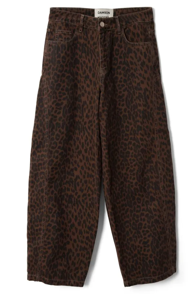 Women Bottoms Damson Madder Dion Jeans 8211 Dark Leopard Overdye