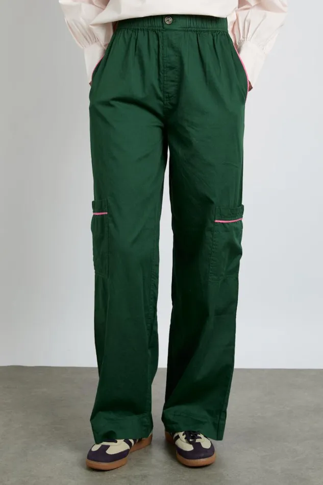Women Bottoms Damson Madder Harrison Trousers 8211 Green