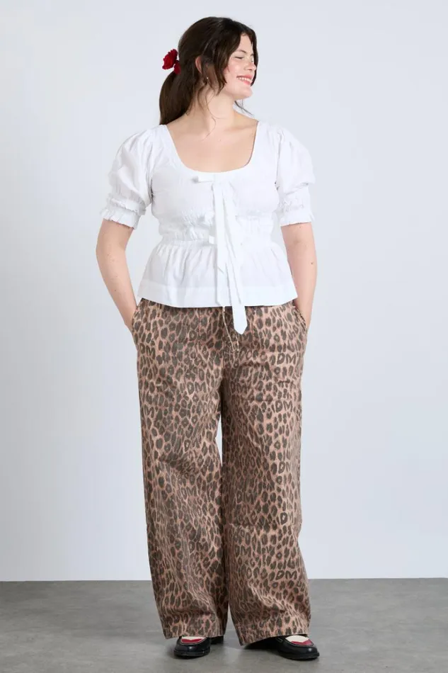 Women Bottoms Damson Madder Rafe Pant 8211 Leopard Print