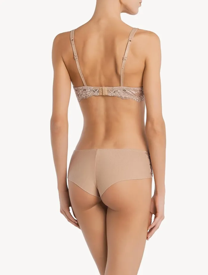 Women Bras La Perla Nude Lace And Cotton Underwired Bra