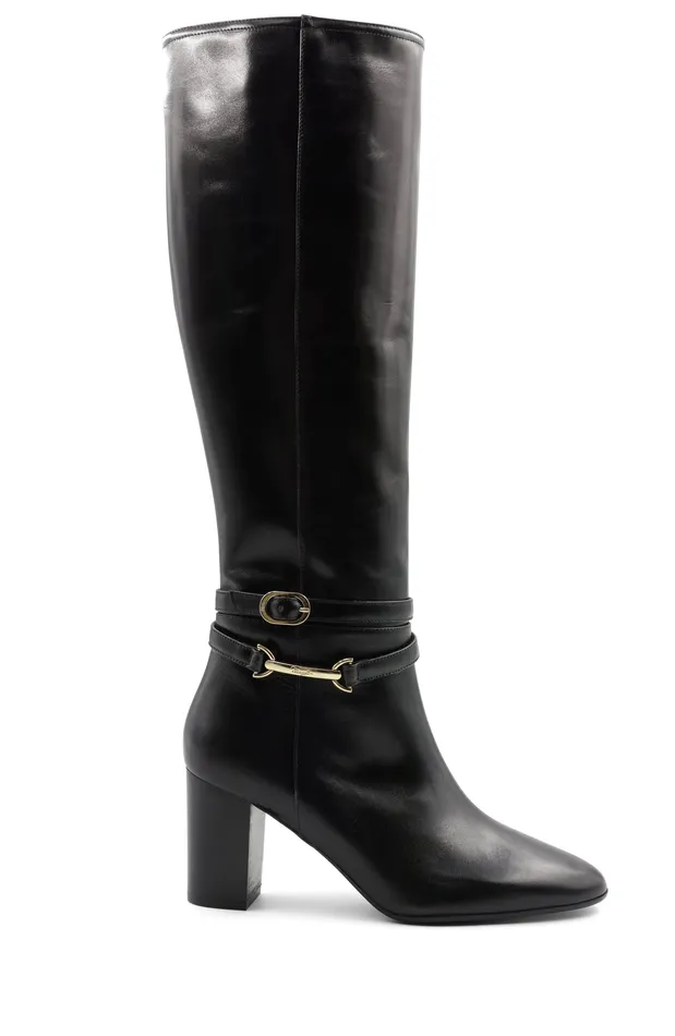 Women Bruno Magli Boots Adriana Knee High Block Heel Leather Boot 8211 Black Women Bruno Magli Boots Adriana Knee High Block Heel Leather Boot 8211 Black